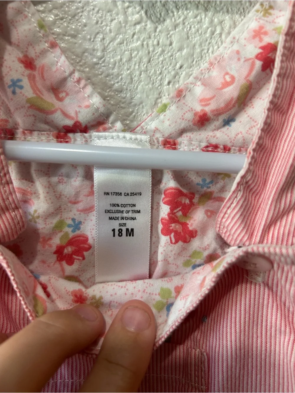 Pink Floral-Trim Girls Dress